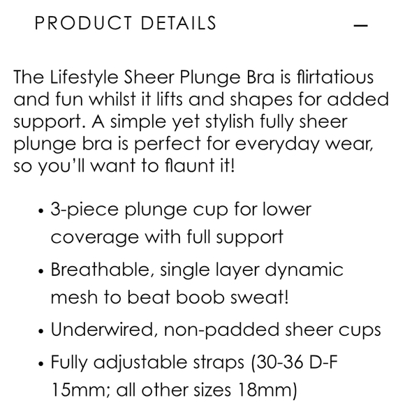 NEW Curvy Kate Lifestyle Plunge Sheer Mesh Black Bra Sz 38G (UK 38F) Lingerie - Picture 3 of 11